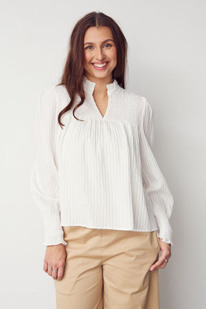 I SAY Lea Blouse Blouses 101 Broken White