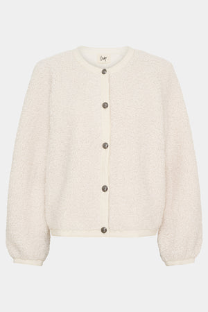 I SAY Leone Jacket Knitwear 101 Broken White