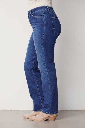 I SAY Lido Straight Long Jeans Pants 633 Basic Denim Wash