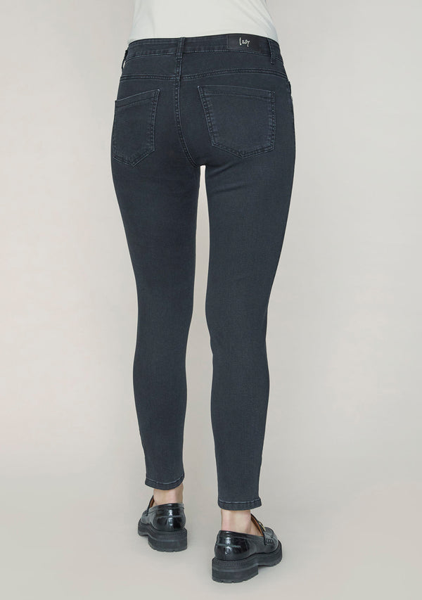 I SAY Lido Zip Jeans Pants 958 Dark Grey Wash