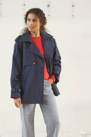 I SAY Lili Trenchcoat Outerwear 640 Navy