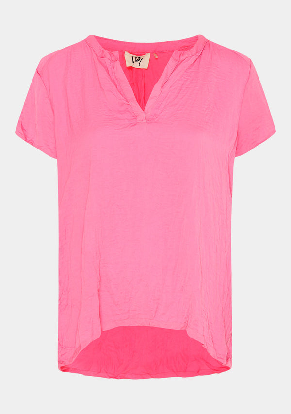 I SAY Liva s/s Blouse Blouses 515 Hot pink