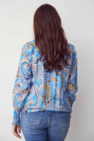 I SAY Lotta Smock Shirt Shirts N13 Fresh Blue Paisley