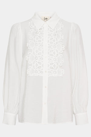 I SAY Lotus Shirt Shirts 101 Broken White