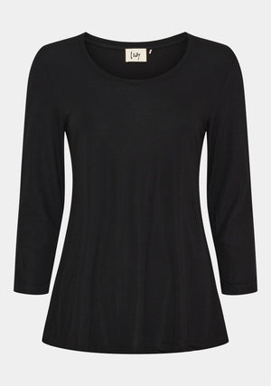 I SAY Louis 3/4 Sleeve Blouse Blouses 900 Black