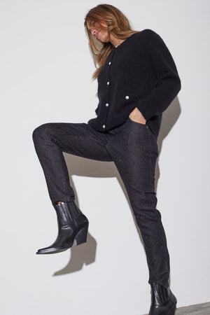 I SAY Lucca Shine Jeans Pants 917 Black Wash