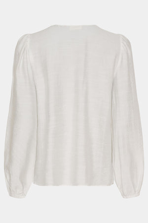 I SAY Lykke V-Neck Blouse Blouses 101 Broken White