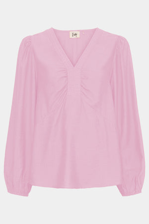 I SAY Lykke V-Neck Blouse Blouses 401 Rose