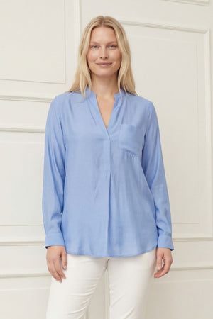 I SAY Marie Long Blouse Blouses 645 Skyblue