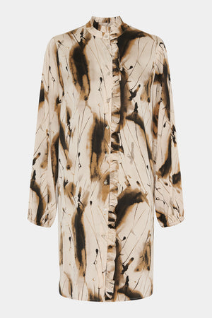 I SAY Melba Shirt Dress Dresses M11 Camel Drawing