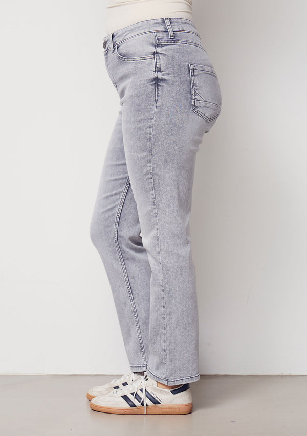 I SAY Monza Straight Jeans Pants 943 Light Grey Washed