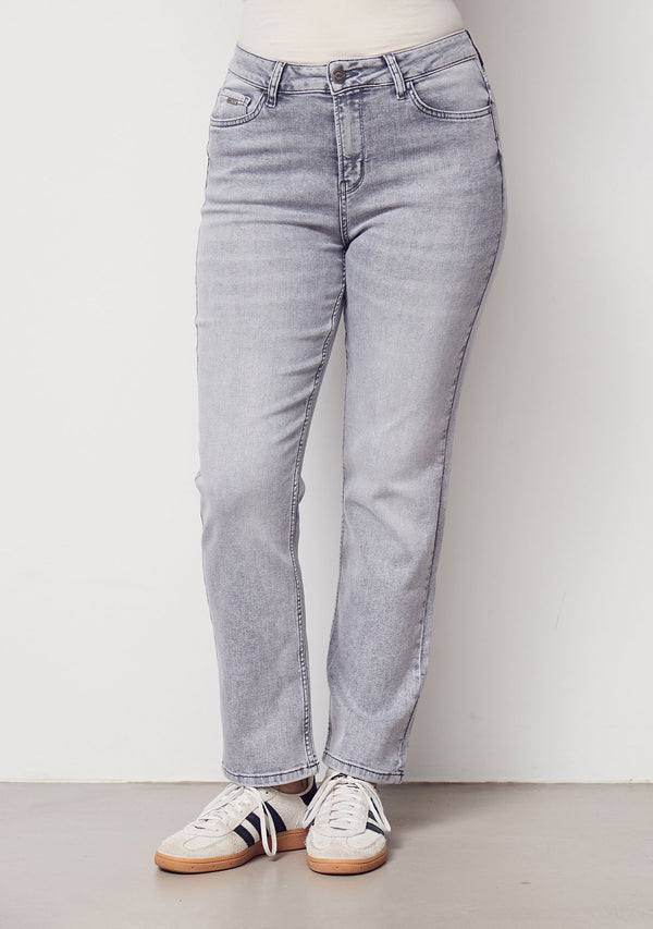 I SAY Monza Straight Jeans Pants 943 Light Grey Washed