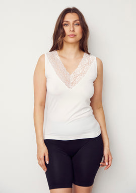 I SAY Nilla V-Neck Top Tops 101 Broken White