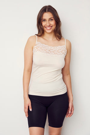 I SAY Nilla Wide Lace Top Tops 112 Sand