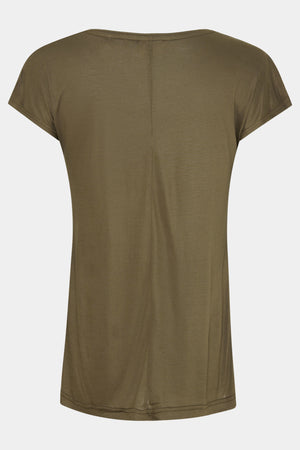 I SAY Nugga V-Neck T-Shirt Basics 885 Khaki