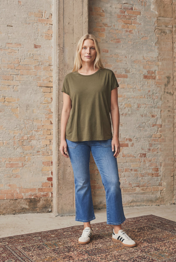 I SAY Nugga Viscose T-Shirt Basics 885 Khaki