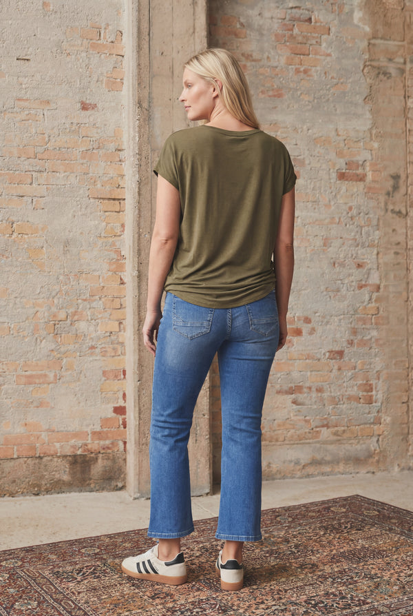 I SAY Nugga Viscose T-Shirt Basics 885 Khaki