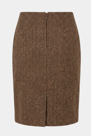 I SAY Oda Skirt Skirts N60 Brown Herringbone