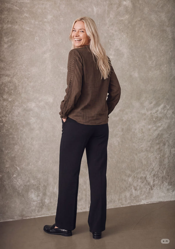 I SAY Ofia Blouse Blouses 820 Dark Khaki