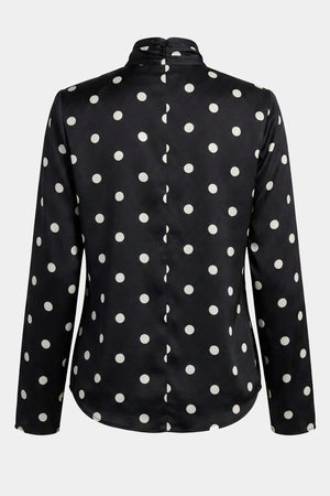 I SAY Osla Bow Blouse Blouses N62 Black w/Dots