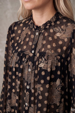 I SAY Otella Smock Shirt Shirts N64 Flower/Dot Print