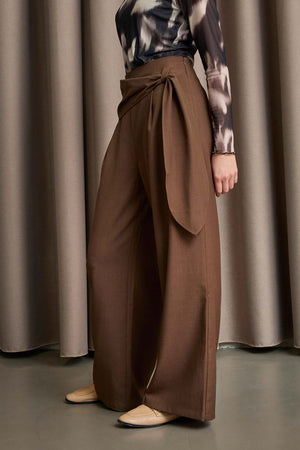 I SAY Ova Wide Pant Pants 304 Brown