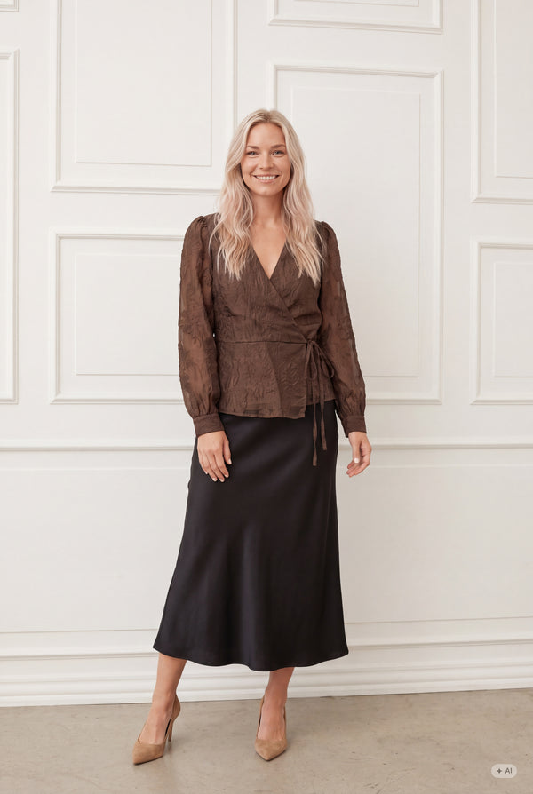 I SAY Ova Wrap Blouse Blouses B97 Bronze Look