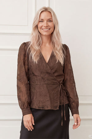 I SAY Ova Wrap Blouse Blouses B97 Bronze Look