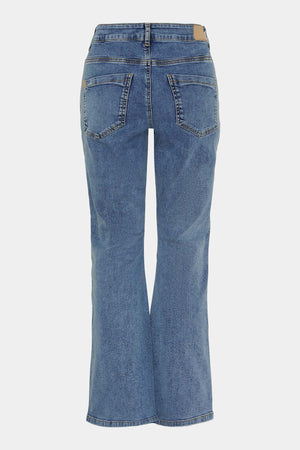 I SAY Parma Flare Jeans Pants K27 Denim Basic Wash