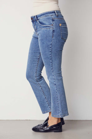 I SAY Parma Flare Jeans Pants K27 Denim Basic Wash