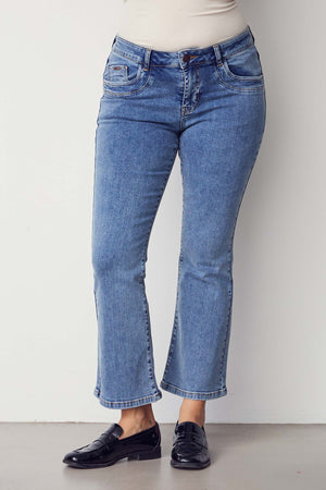 I SAY Parma Flare Jeans Pants K27 Denim Basic Wash