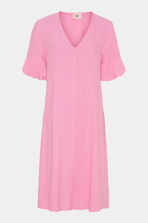 I SAY Pearl Baloon Sleeve Dress Dresses 550 Fresh Pink