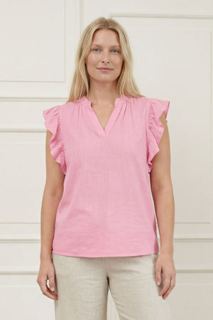 I SAY Pearl Flounce Top Tops 550 Fresh Pink