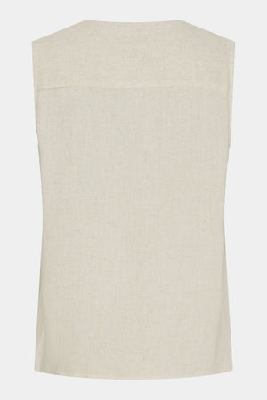I SAY Pearl V-Neck Top Tops 112 Sand