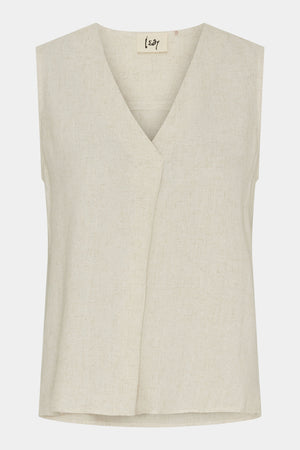 I SAY Pearl V-Neck Top Tops 112 Sand