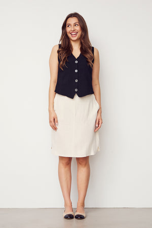 I SAY Pearl Waistcoat Vest 900 Black