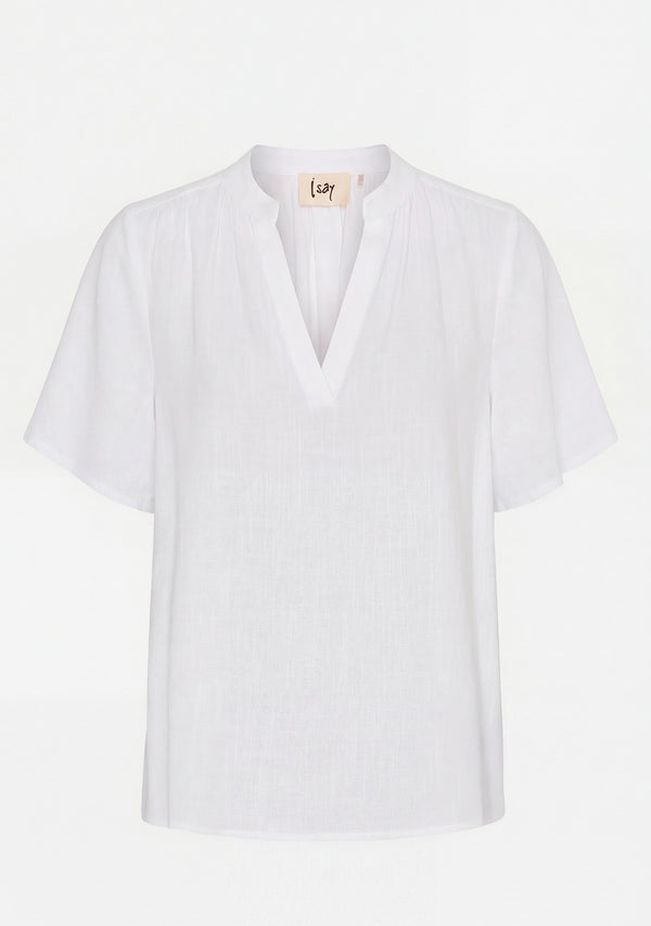 I SAY Pearl s/s Blouse Blouses 100 White