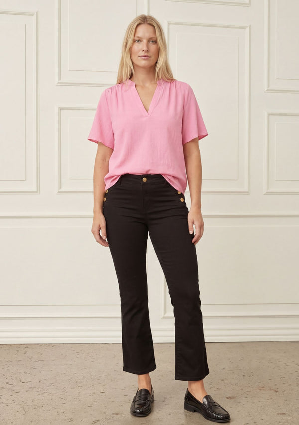 I SAY Pearl s/s Blouse Blouses 550 Fresh Pink