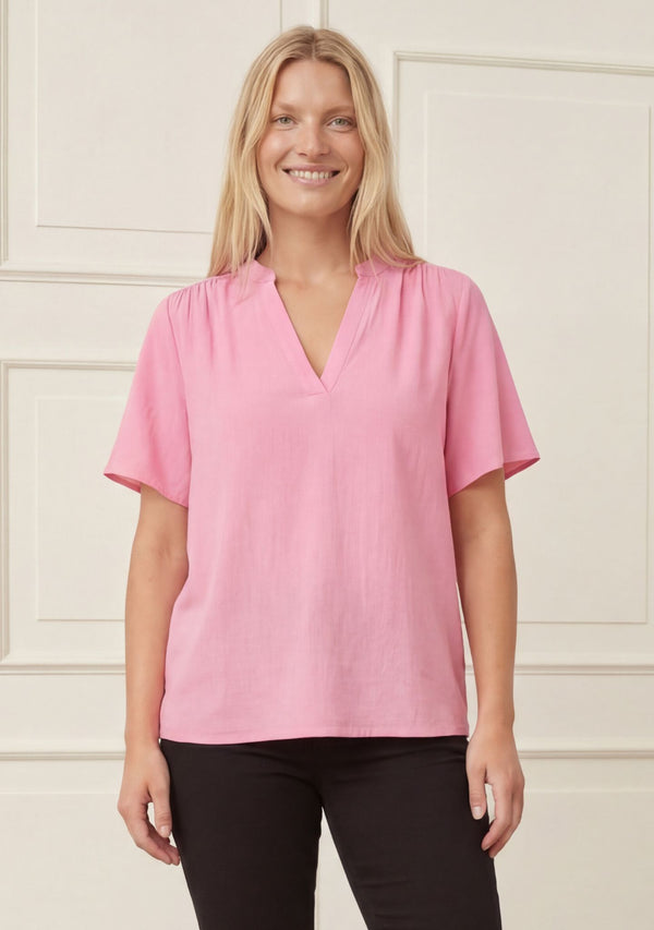 I SAY Pearl s/s Blouse Blouses 550 Fresh Pink