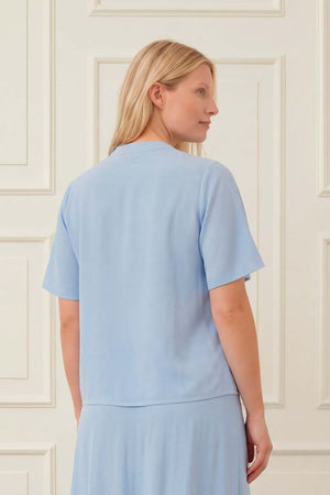 I SAY Pearl s/s Blouse Blouses 603 Light blue