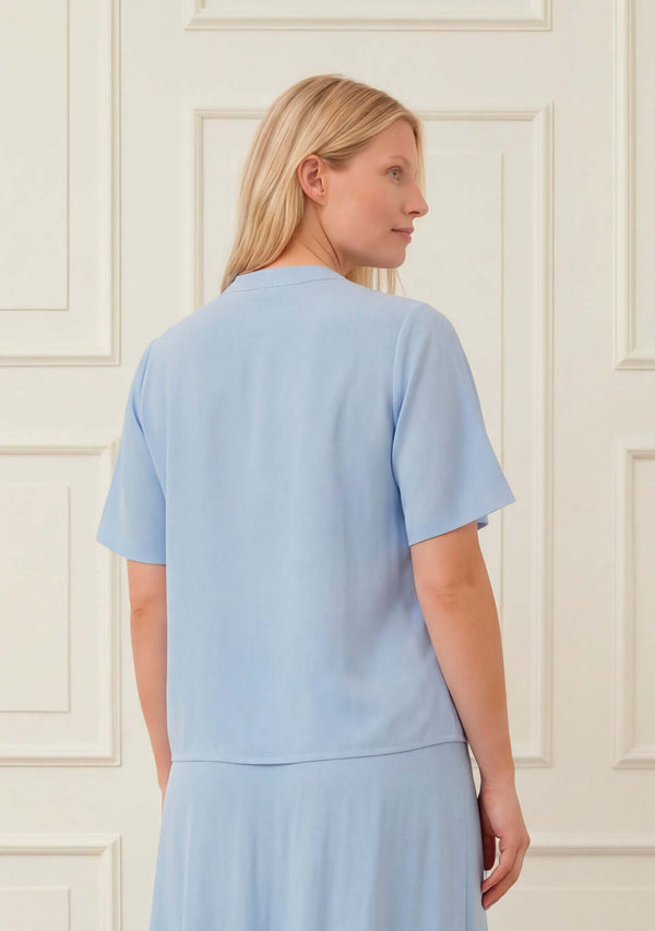 I SAY Pearl s/s Blouse Blouses 603 Light blue