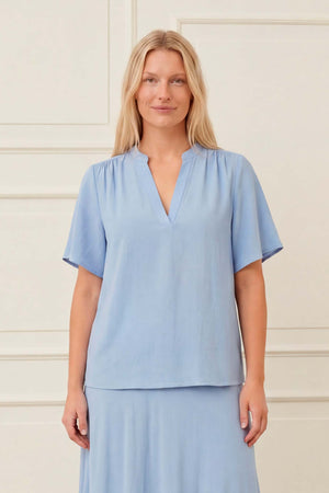 I SAY Pearl s/s Blouse Blouses 603 Light blue