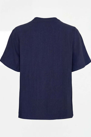 I SAY Pearl s/s Blouse Blouses 640 Navy