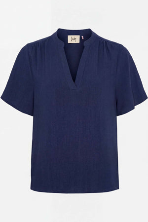 I SAY Pearl s/s Blouse Blouses 640 Navy