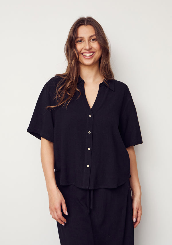 I SAY Pearl s/s Shirt Shirts 900 Black