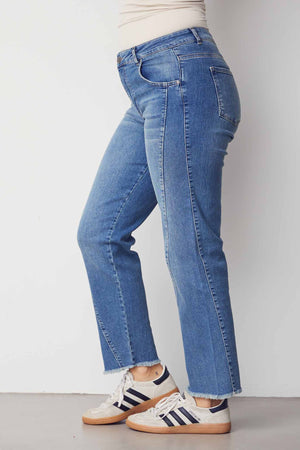 I SAY Portofino Cropped Jeans Pants M89 Clear Wash