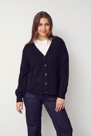 I SAY Robin Cardigan Knitwear 900 Black