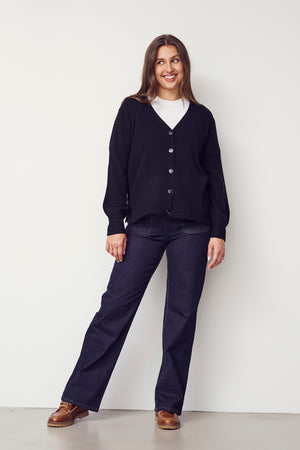 I SAY Robin Cardigan Knitwear 900 Black