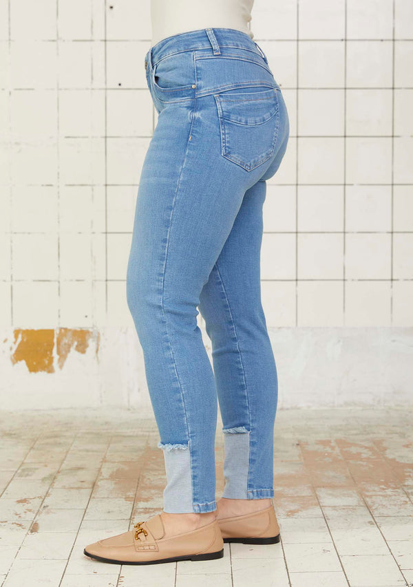 I SAY Roma New Jeans Pants 622 Bright Blue Denim