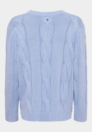 I SAY Saga Knit Pullover Knitwear 625 Light Blue Melange